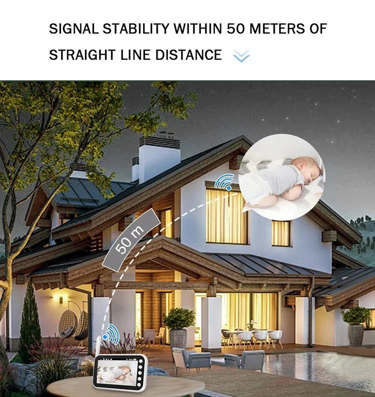 كاميرا أطفال 4.5 بوصة HD كاميرا أطفال للتحكم في أمن المنزل PTZ #4