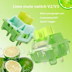 Mechanical Keyboard Switch Lubed Silent Lime V2 V3 Switches Mechanical Keyboard Linear Tactile 5Pin Paragraph Axis Hot Swap DIY