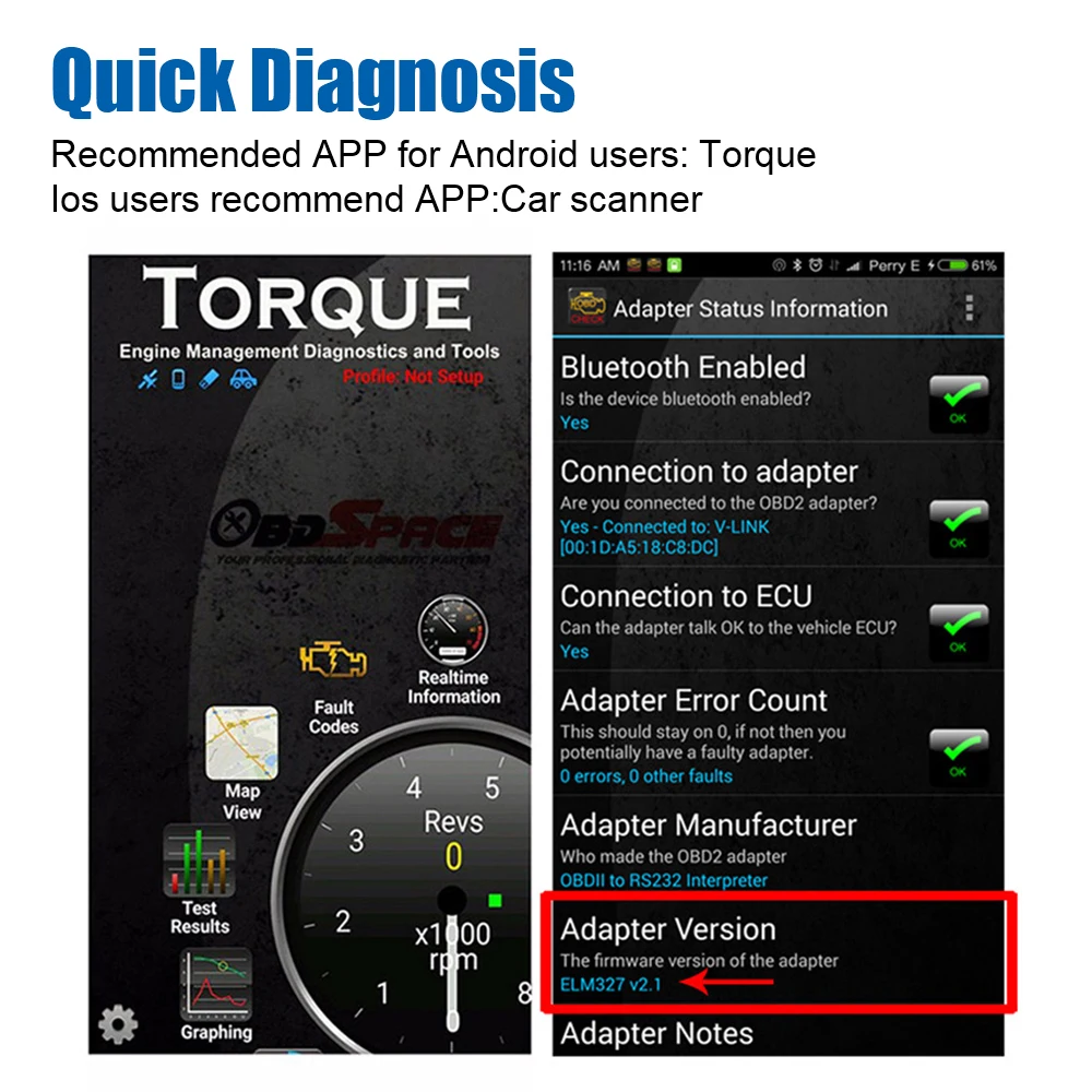 Herramientas de diagnóstico OBD2 para coche ELM 327 escáner Bluetooth 4,0 para IOS Android PC ELM327 lector de código OBDII accesorios para vehículos 12V