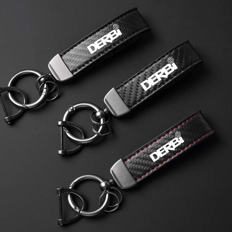 High-Grade Carbon Fiber Motorcycle Keychain Holder Keyring For DERBI EBE EBS D50B0 VARIANT SPORT R GPR Accessories