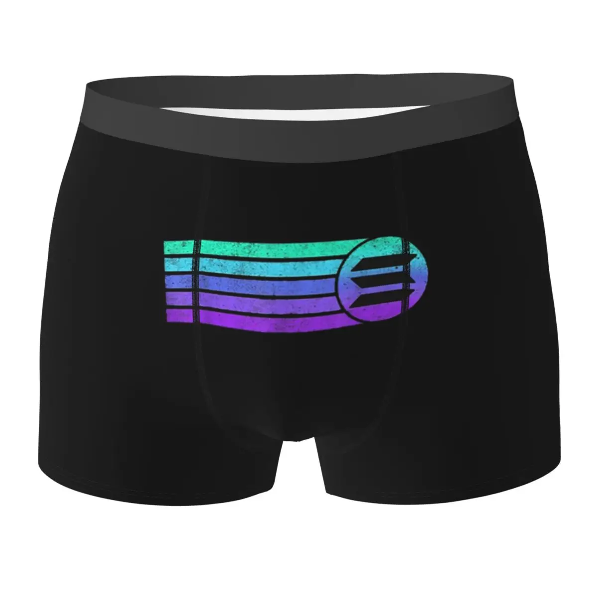 Boxer Underpants Shorts Solana Cryptocurrency - Solana SOL Panties Men's Comfortable Underwear for Homme Man Boyfriend Gift