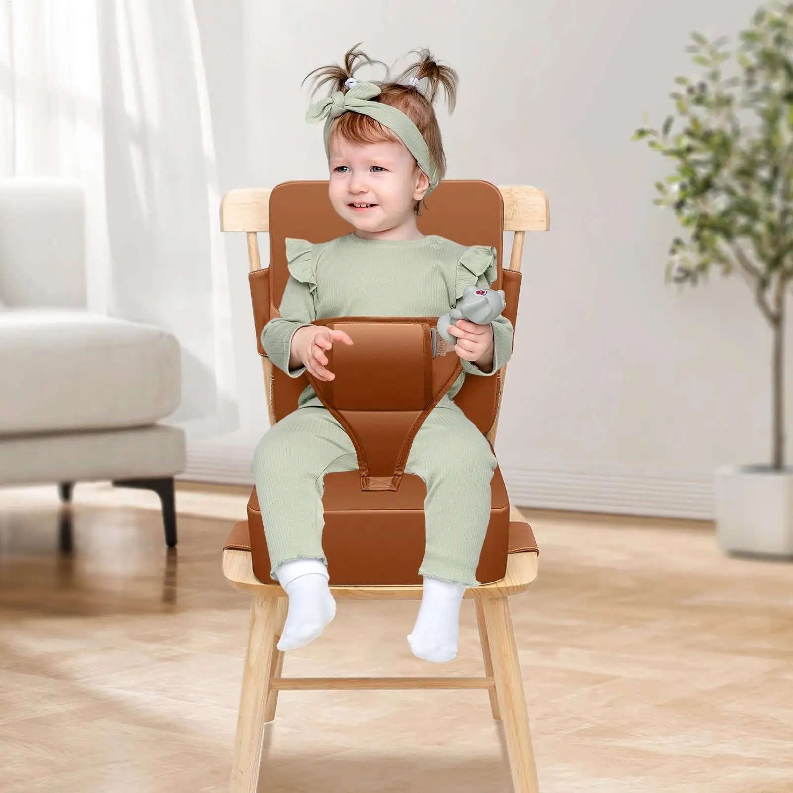 

Коврик для стульчика, толстая подушка для стульчика для детей 1-6 лет, противоскользящий коврик с ремешком для дома, детского сада, квартиры, отеля