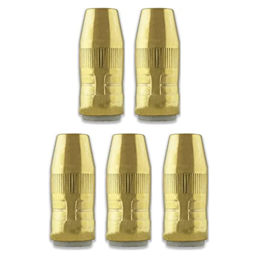 5 Pack NS-1218B Welding Nozzle 1/2 Inch 1/8 Inch Recess Brass For For Bernard G-Gaas For Centerfire Slim Consumables