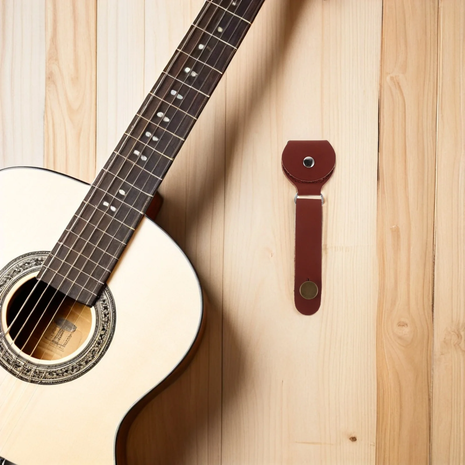 

Guitar Neck Pick Bag Compact PU Protective Case for Pick Storage Convenient Guitar Accessories Organizer