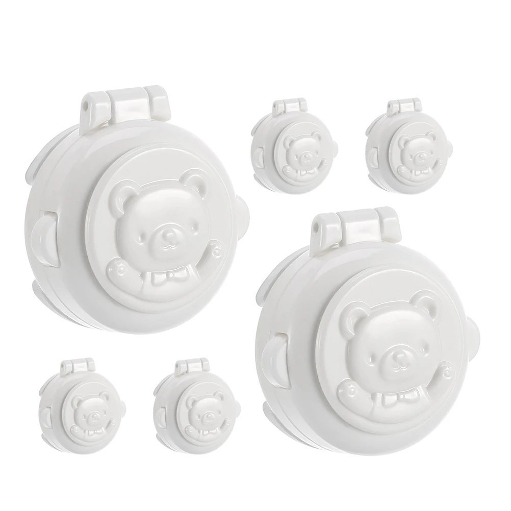 

6pcs Washing Machine Safety Locks Child Proof Button Covers Protective Brake Switch Start Car Washer Accessories Baby
