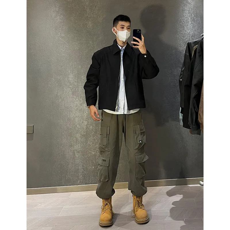 

Bla Cleanfit ort Baseball Sle Men's Spring Autumn Jaet Pilot Adstrative Coat Youth Trendy Windproof Polyester