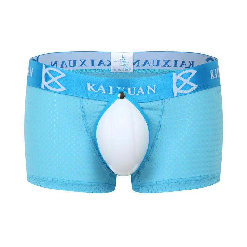Men's Sexy Jockstrap Sexy Underwear Enhance Frontal Protection Pad Boxer Shorts Gays Underwear Youth Penis Pouch Pad Underpants