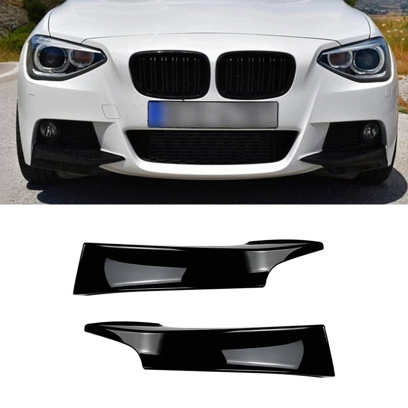 

Gloss Black Car Front Bumper Lip Splitter Spoiler Diffuser Body Kits Tuning For BMW 1 Series F20 F21 120i M-Sport 2012-2014