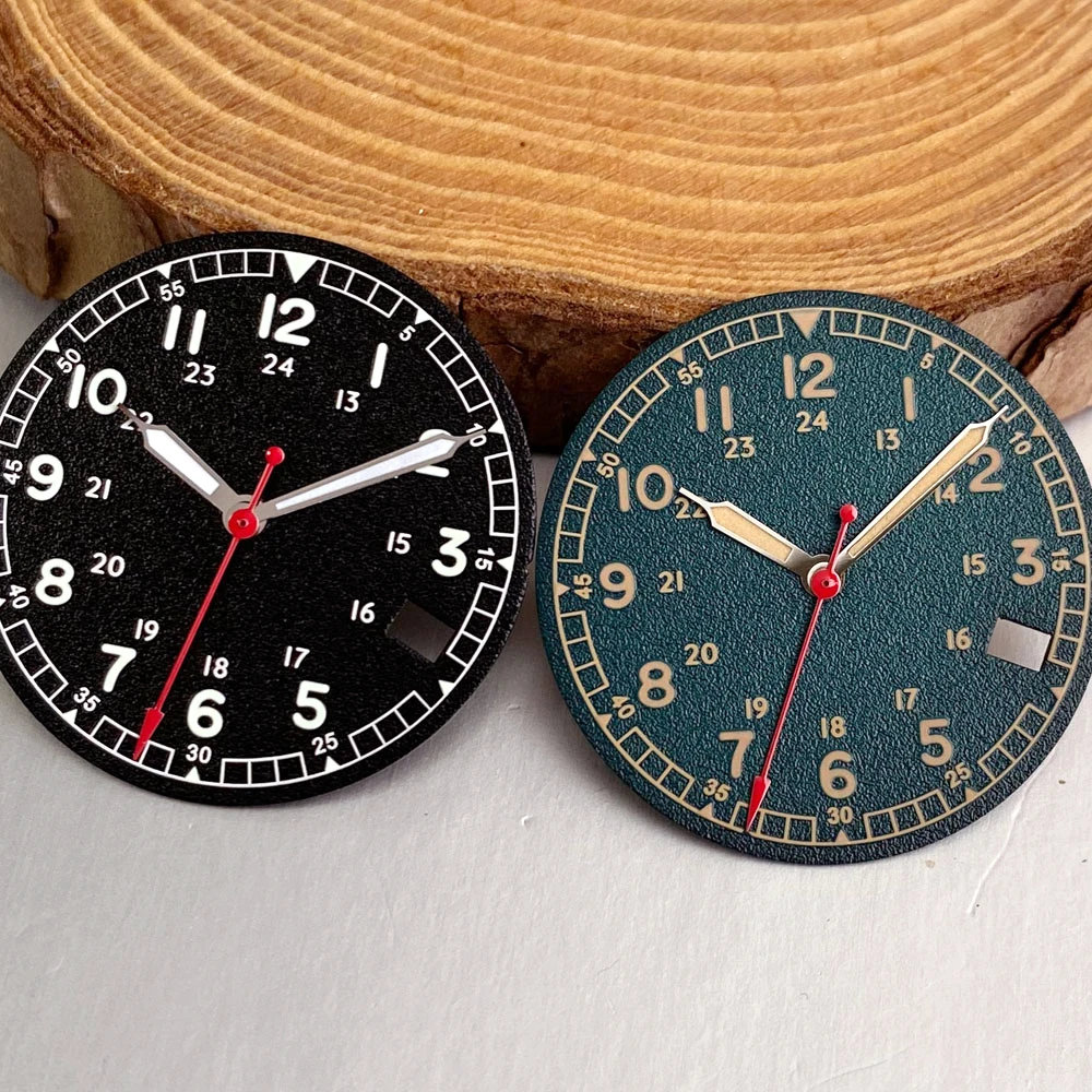 

Циферблат для автоматических часов в пилотном стиле 29 мм для механизмов NH35 NH36 NH38 NH70 NH72, с текстурой даты 3.8, светящиеся элементы, запчасти для часов