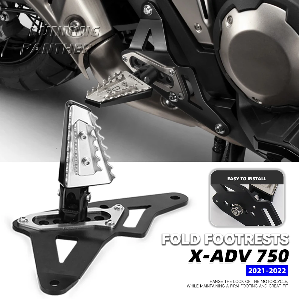 

NEW Motorcycle Accessories Rear Pedal Folding Foot Pegs Stand Passenger Footrests Kit For Honda X-ADV 750 XADV750 From 2021 2022