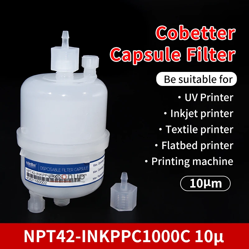 Cobetter ink filter 10 micron capsule ink filters uv resistant NPT42-INKPPC1000C 10um for jhf allwin flora epson Inkjet Print