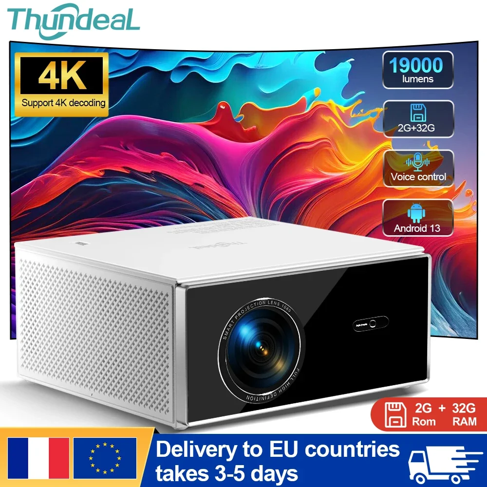 

Top! ThundeaL 2G 32G Projector TDA7W 2K 4K Full HD 1080P Android WiFi Home Theater Beam Projector Outdoor Video Movie Meeting Be