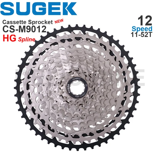 Imagen 1 del producto SUGEK Piñón de Cassette de 11/12/13 velocidades 50/52T CS-M9011 CS-M9012 12 13 HG Acero/Al compatible K7 XT GX MTB