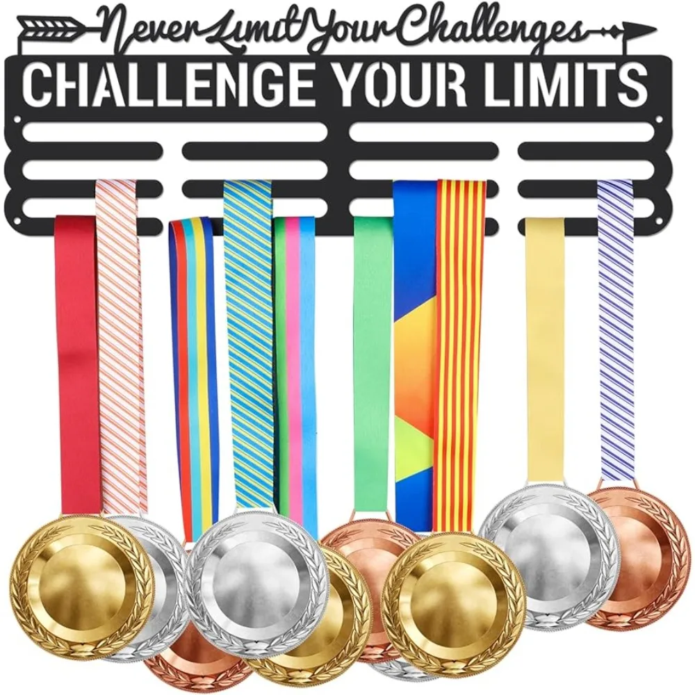 

Sports Medal Hanger Display Challenge Your Limits Medal Hook Medal Hangers Medal Displays Wall Mounted for 60+ Medal Rack