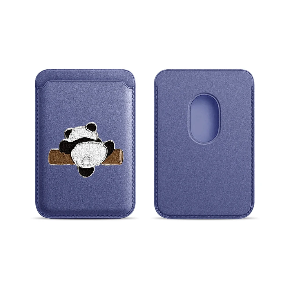 Niedliche Panda-Leder-Kartenhülle für Magnetische Hüllen, Geeignet für alle iPhones, für Magsafe-Kartenhalter, Handy-Rückentasche – Detail 20