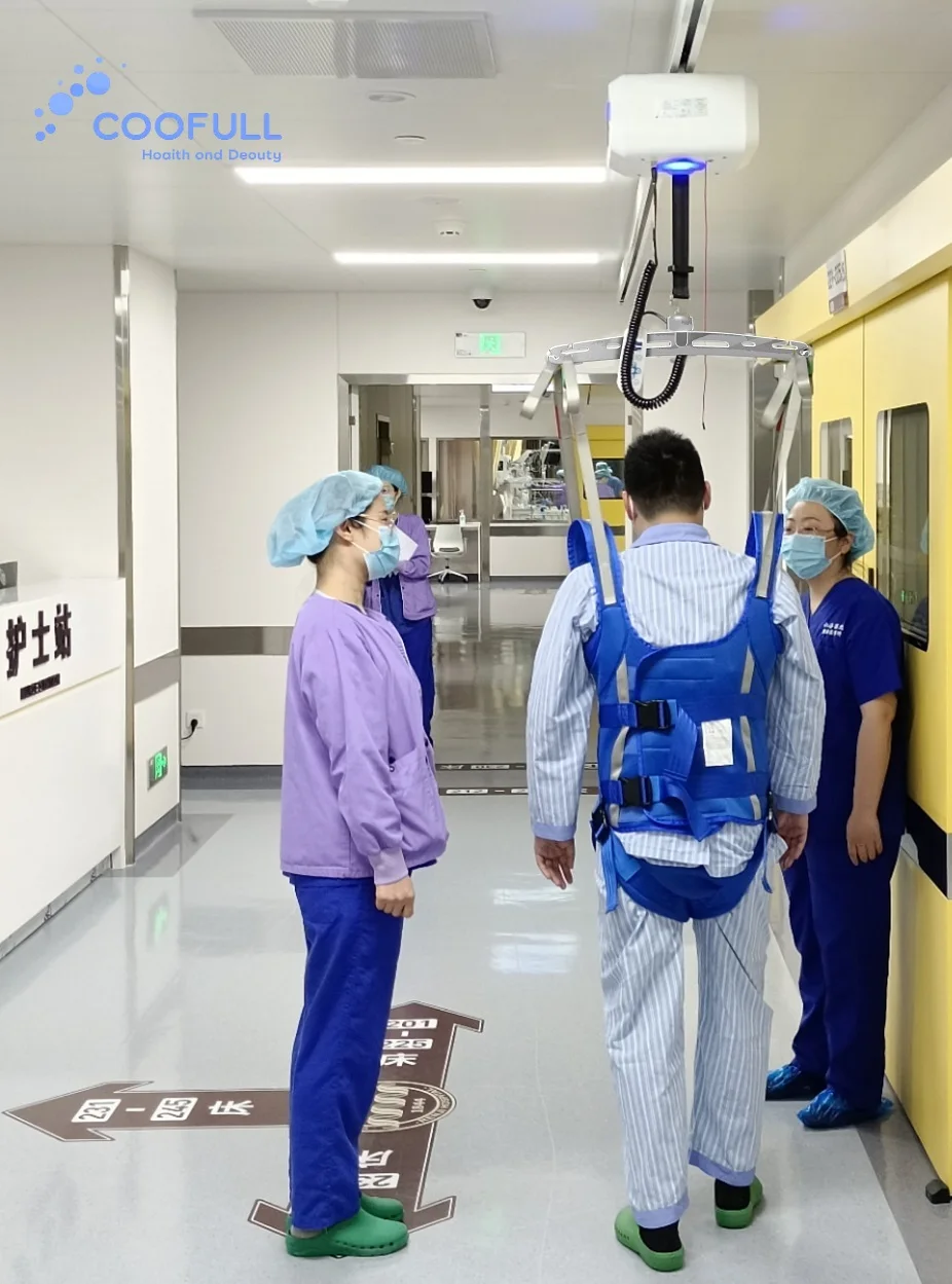 Coolfull Rehabilitation Slings Equipment for Hospital Patients Metal Patient Lifting Transfer Crane for Physical Rehab Training