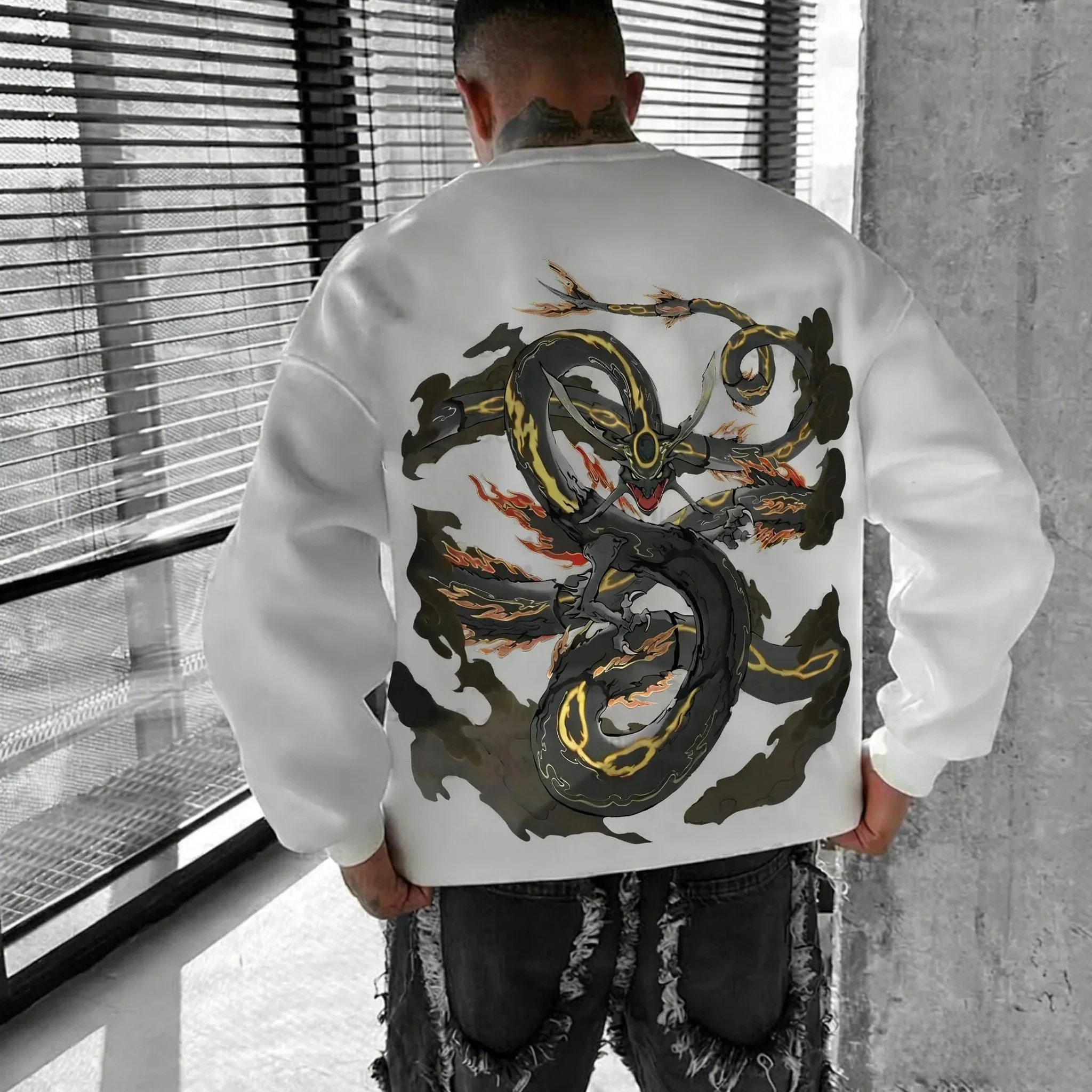 Pokémon anime rayquaza impresso em torno do pescoço hoodie 2026 outono/inverno masculino e feminino novo harajuku diário casual pai criança topo