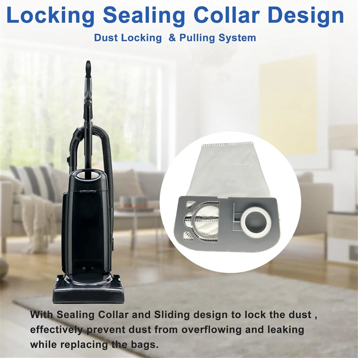 FNJK-10PCS Vervanging Stofzakken voor Riccar R25 Serie R25S, R25D, R25P Vacuüm Rechtop Stofzuigers Cleaner Filter Deel R25HC-6