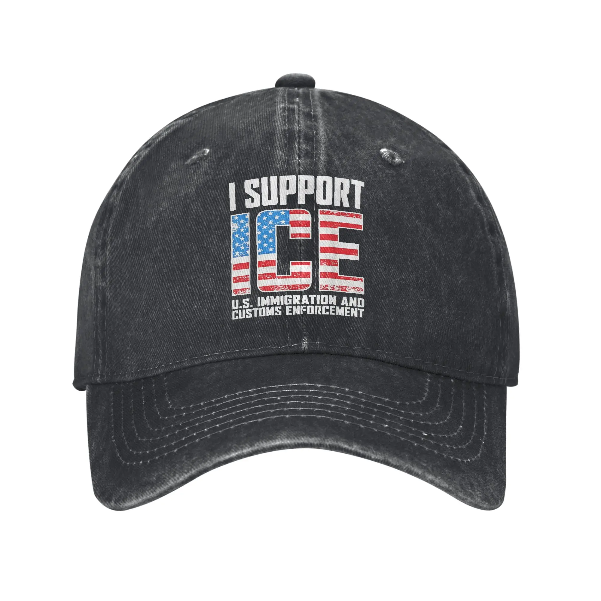 I Support ICE Us Immigration and Customs Enforcement Baseball Cap Men Design Trucker Hat Spring Running Hippie Baseball Caps
