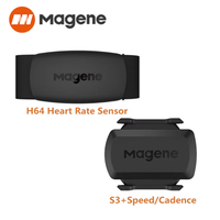 Magene NEW Model H64 Bluetooth4.0 ANT + Heart Rate S3+ Cadence Sensor For GARMIN Bryton IGPSPORT Computer Running Bike Monitor