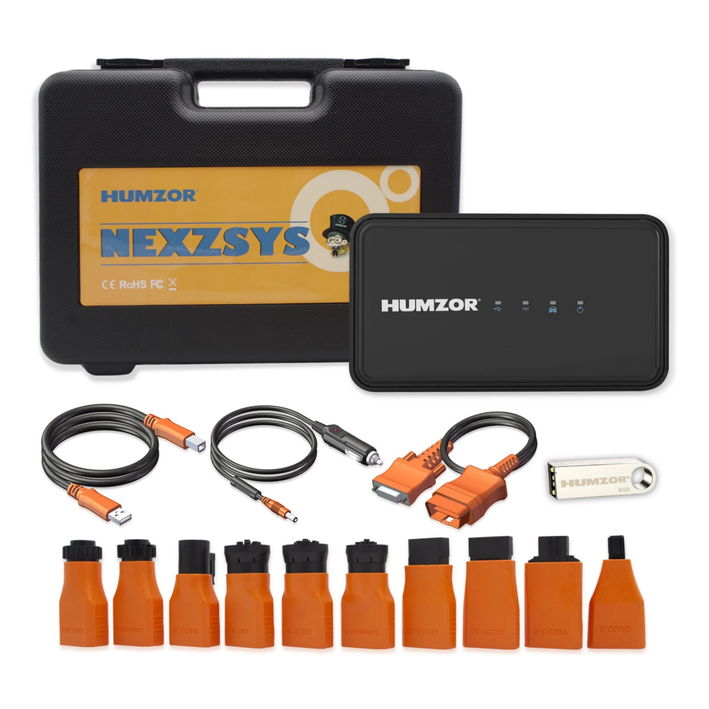 

Humzor Nexzsys 806 Windows Truck Diagnostic Tool Scanner Suitable For 12-24V Trucks Heavy Duty Comercial Vehicles OBD2