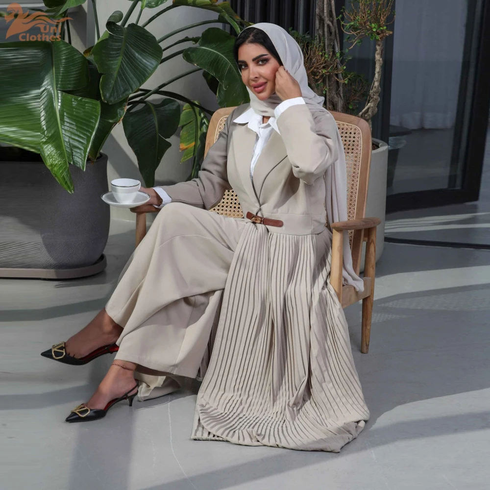 Eid muçulmano festa abaya para mulheres ramadan cardigan plissado vestido longo marrocos kaftan vestidos largos dubai robe jalabiya 2024