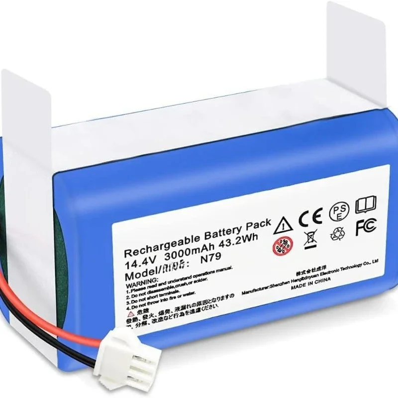14.4V 3000mAh Lithium Battery for Ecovacs Deebot N79 N79s Dn 622 Eufy Robovac Pilas 11 /11S/11S MAX/12/ 15C MAX/35C DEEBOT N79S