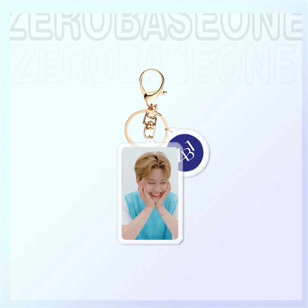 KPOP ZB1 YOUTH IN THE SHADE Album Keychain Acrylic Square Schoolbag Pendant Ricky ZhangHao Vision ZEROBASEONE Fans Collections