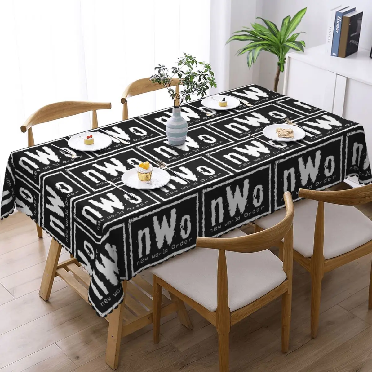 NWO New World Order Wrestling Custom Rectangular Tablecloth Oilproof Table Cover for Dining Events Table Cloth