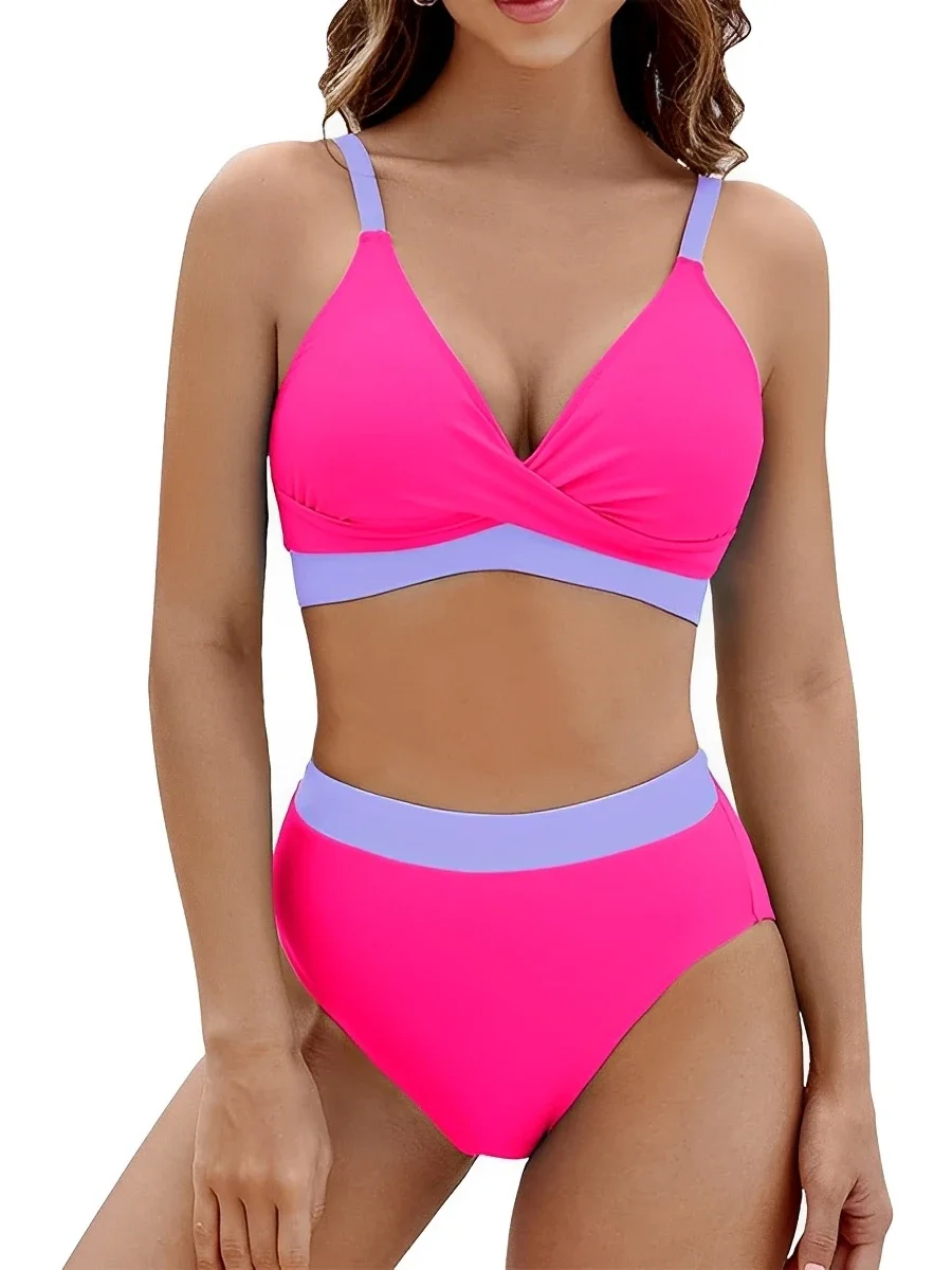 2026 Strappy Bikini High Waist Swimsuit Women Sexy Solid Swimwear Female Bathers Swimming Bathing Swimming Swim Suit Beachwear