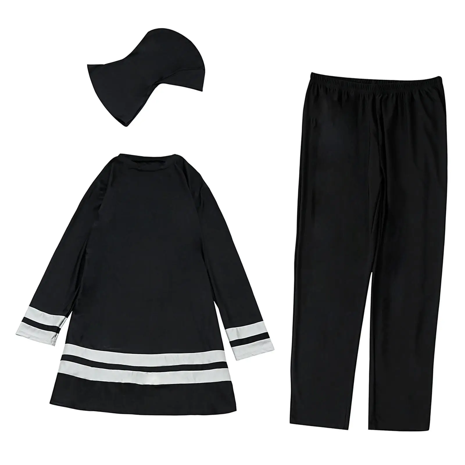 Modest Islamic Full Cover Swimwear Loose Nylon Sports Bathing Suit for Women Beachwear