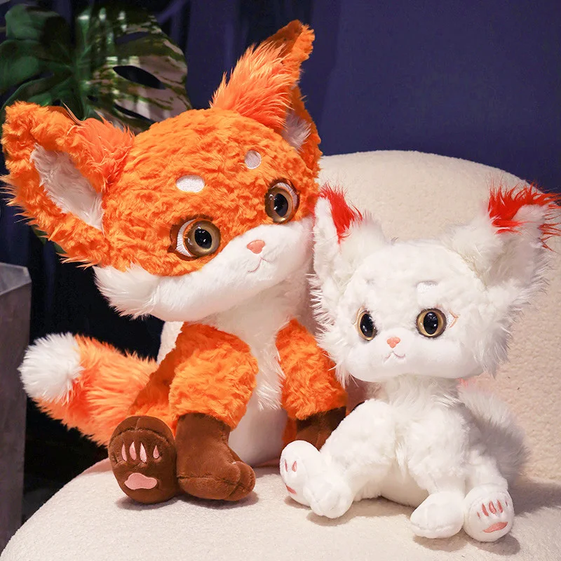 

Adorable Curly Orange Fox Plush Toy Soft Comfort Companion Cozy Sleeping Doll Room Decoration Sofa Accessory Surprise Gift Girl