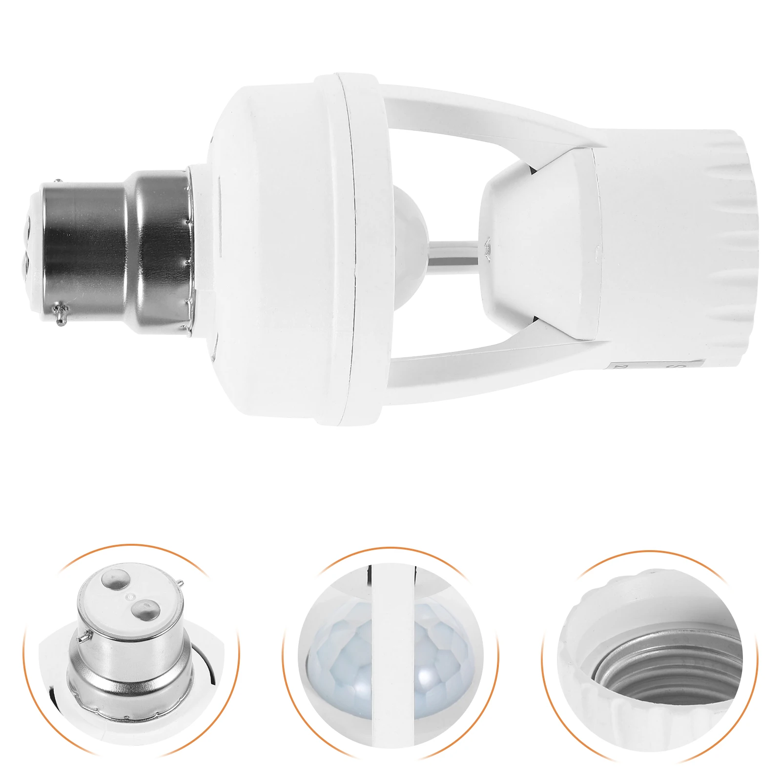 

1pc Induction Lamp E27 Adapter Converter To E27 Converter Bulb Socket Motion Sensor Lighting Accessories