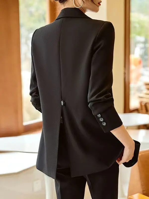 

Ele Casual Women's Outerwear Two-Piece Set Spring Autumn High-End Feelings Godd Sle Profional Clothing