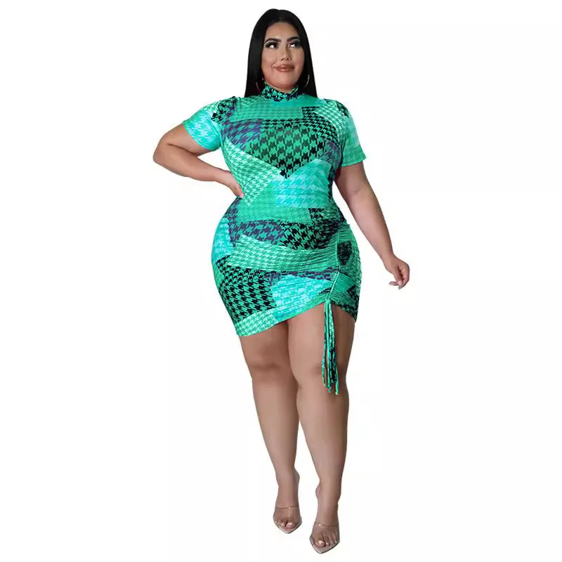 218179 大きい女性の夏の新しい半袖ジャンプスーツスカートサマードレスカジュアル 2025 パーティー夏エレガンテスカジュアル Y2k