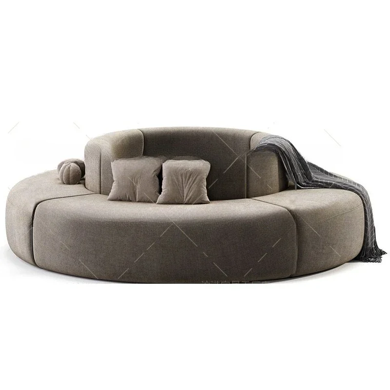 

Скандинавский круглый диван для выставочных залов, торговых центров, гостиниц, лобби, баров, лаунж-зон, многоместный, нестандартной формы