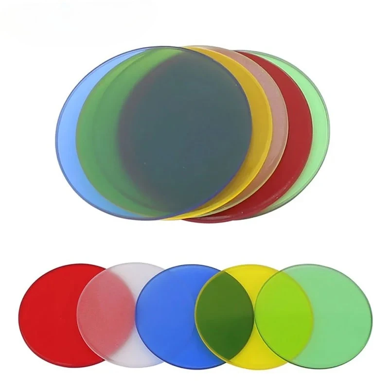 32-45mm Light Transmitting Microscope Filter Sheet Improve Image Contrast Clear Specimen Details for Biological Microscopy