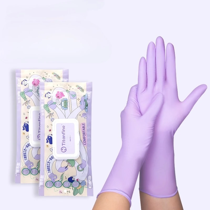 

30pcs Nitrile Food Grade Disposable Cleaning Gloves - Dish Washing Gloves for Kitchen, Food Prep, Bakery & Massage, Powder-Free