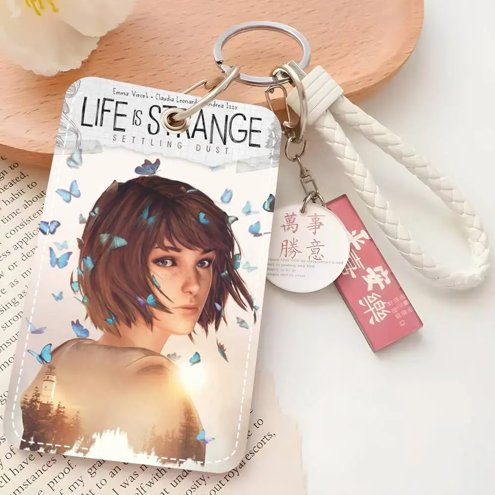 

1 шт. Брелок-картхолдер Life Is Strange The Storm, кожаный чехол для карт, брелок для ключей, кольцо для ключей, держатель для карт, брелок для ключей