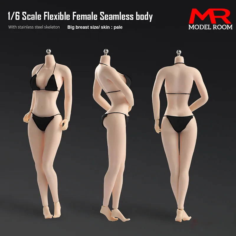 

AB001 1/6 Женская бесшовная фигурка с изогнутой попой 12 дюймов бледно-загаренный стальной Скелет Гибкая кукла с большой грудью