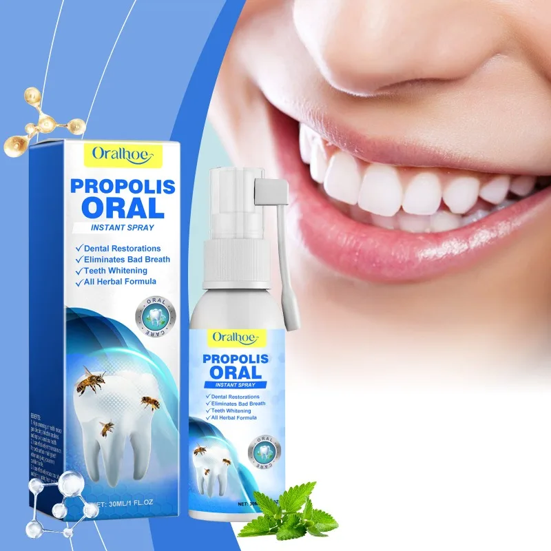 Propolis Oral Instant Spray Fresh Spray Long-lasting Mouth Fresher Portable Effective Spray Toothpaste Unisex Fragrance Care