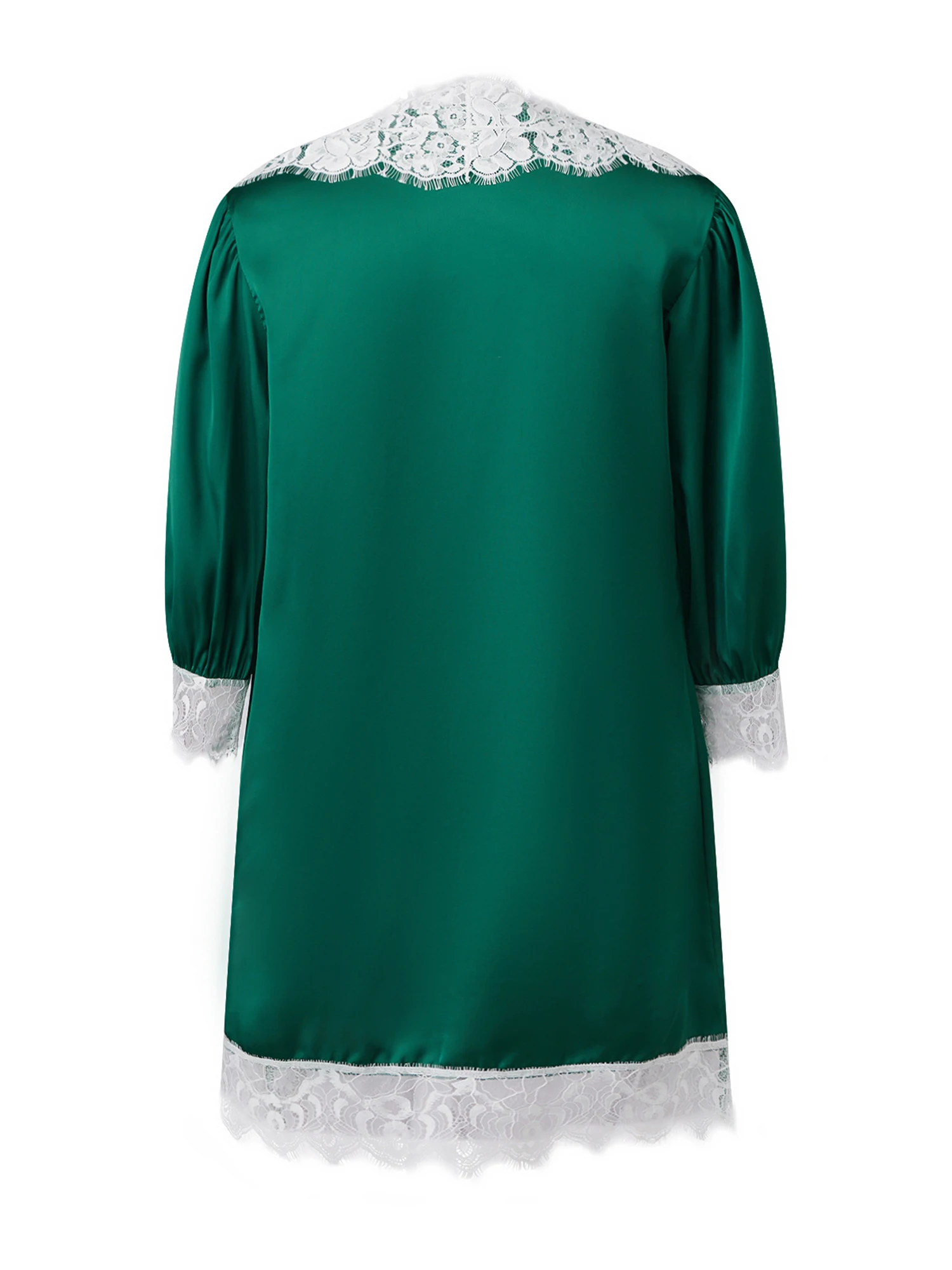 

Elegant Floral Print A-Line Dress with Ruffle Hem and V-Neckline Stylish Half Bubble Sleeves for Women s Fashion