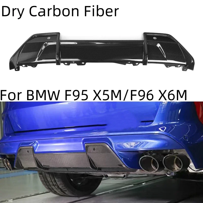 

Dry Carbon Fiber For BMW X5M X6M F95 F96 2020 -2022 MP Style Auto Carrear bumper diffuser Spoiler body Kits car accessories