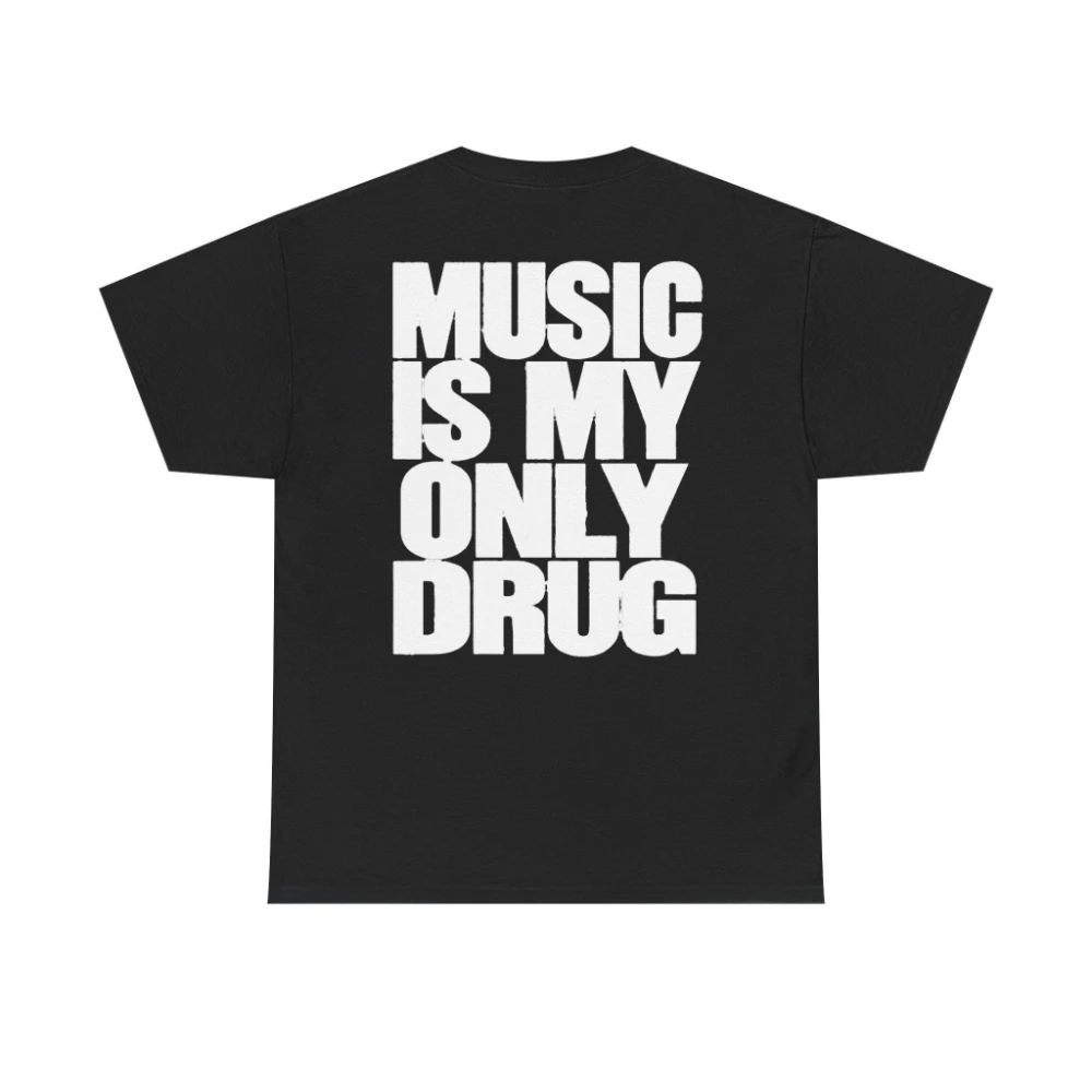 2026 Summer Music Is My Only Spiritual Solace T-shirt Graphic Font T-shirt Oversized Cotton Tee Shirt