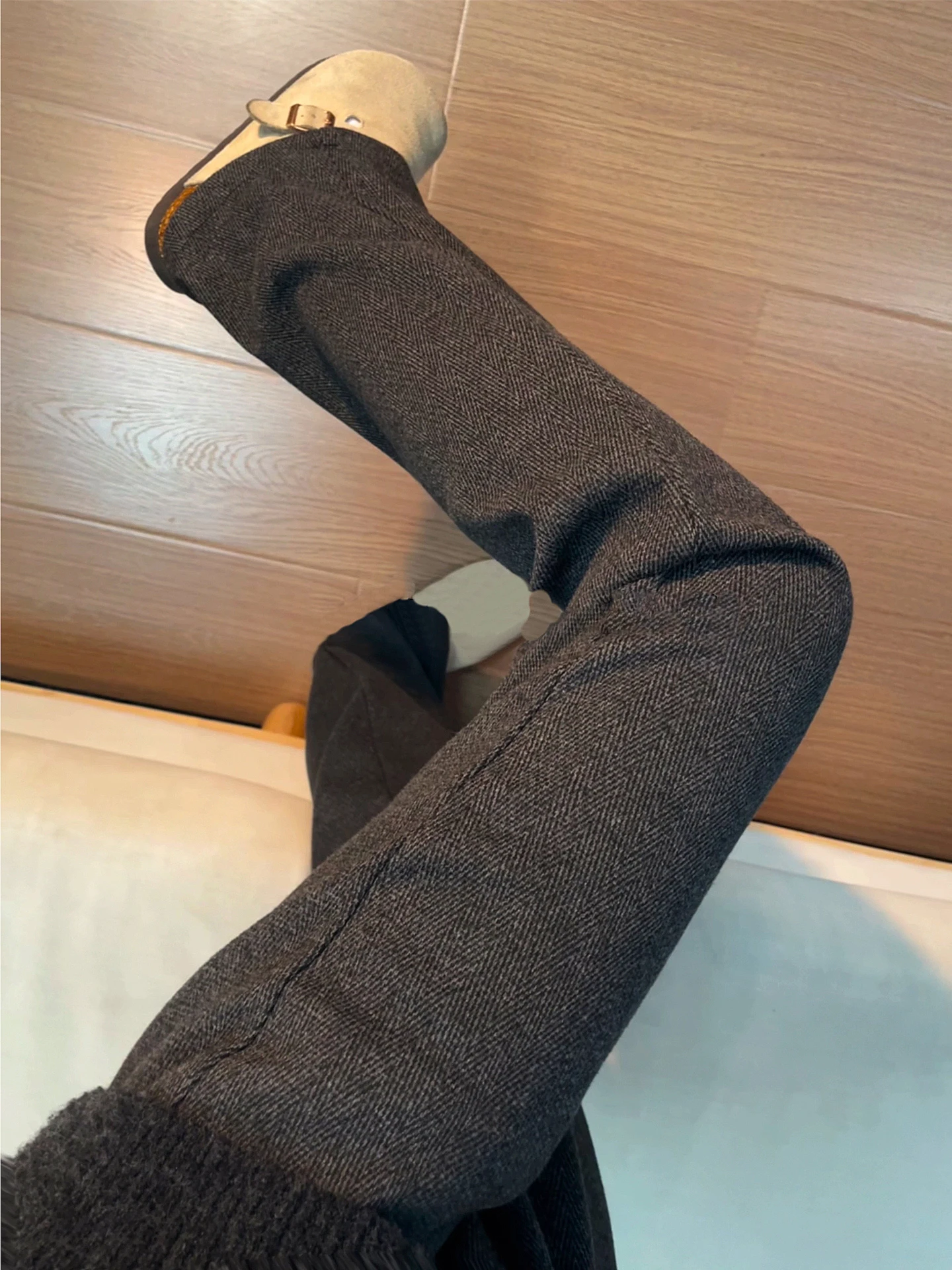 

Мужские зимние шерстяные брюки Bla Fce с подкладкой, утепленные, в американском ретро-стиле, плотные, прямые, повседневные, свободного кроя