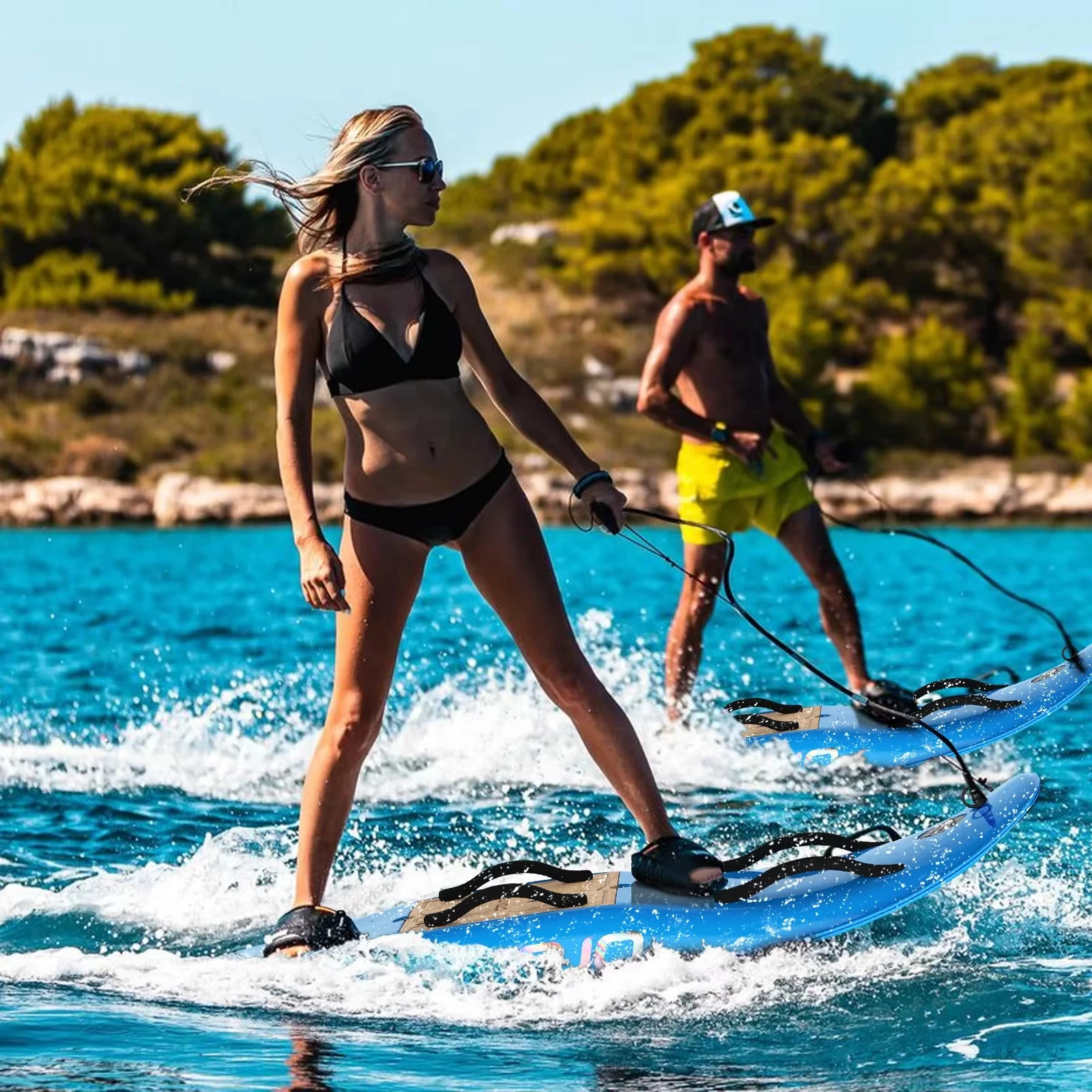 Jet Surfboard Electric for Adult, with 18kw High Speed Surfing Electric Jetboards with 3 Tail, Smart Water Scoote