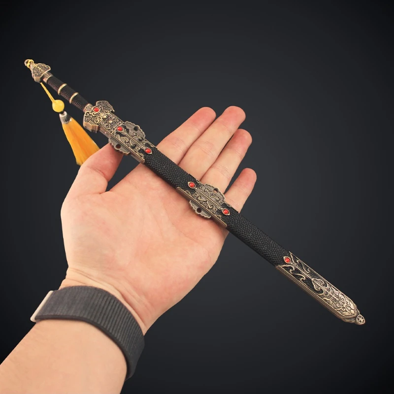 11.81in Oude Chinese Zwaarden Perifere Xuan Schede Ster Zwaard Ontsnijdbare Modellen Metalen Collectible Ornamenten Jongens Speelgoed Geschenken