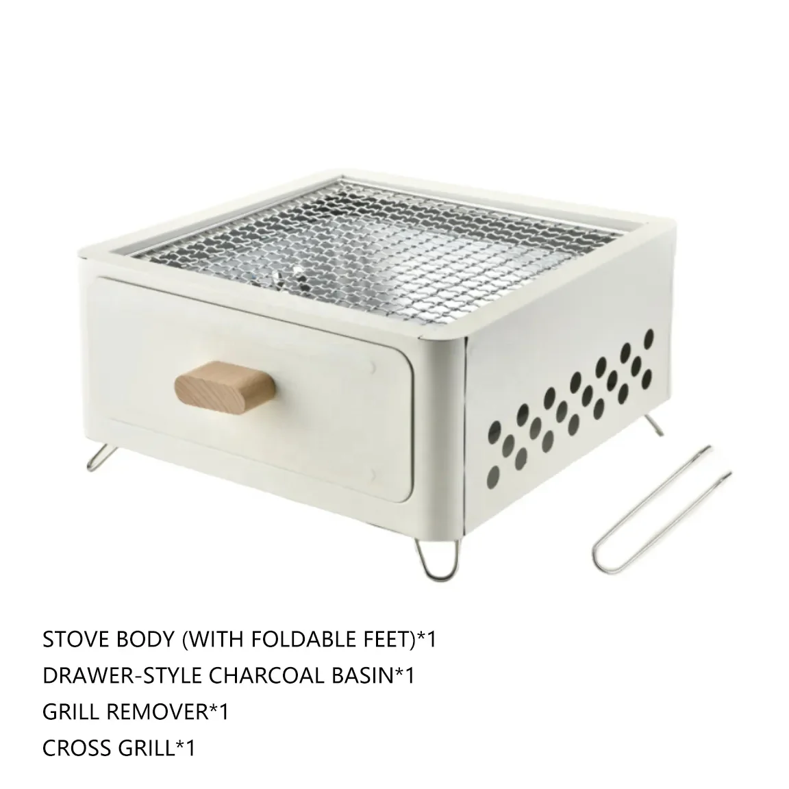 Yuyang High Quality square Barbeque Grill Outdoor Courtyard Charcoal Barbeque Grill Outdoor Camping Cooking Utensils