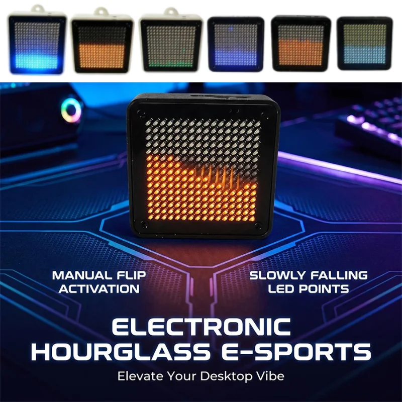 Gaming Room LED Pixel Display Light USB Powered Custom Text Animation Portable Square Decor Night Light For Desktop Wall Hanging