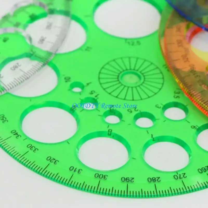  5 Pcs Circle Protractor 360 Degree Circle Template Math Protractor for Student